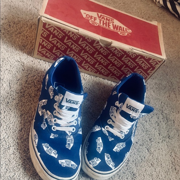 custom blue vans